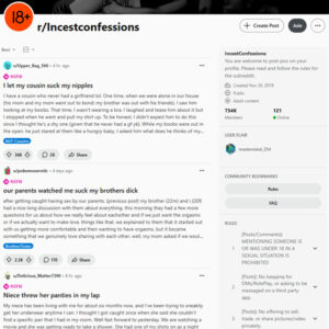 Reddit Taboo Confessions