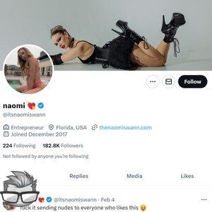 Naomi Swann Twitter - twitter.comitsnaomiswann