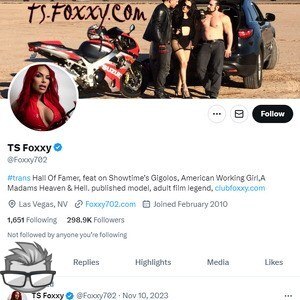 TS Foxxy Twitter (TS) - twitter.comfoxxy702