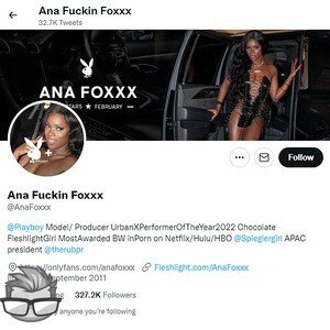 Ana Foxxx - twitter.comanafoxxx