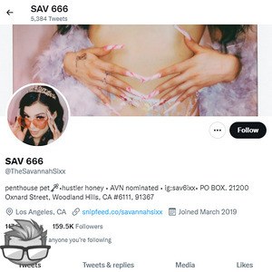 Savannah Sixx - twitter.comthesavannahsixx