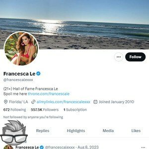 Francesca Le Twitter - twitter.comfrancescalexxx