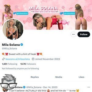 Mila Solana Twitter - twitter.comMila_Solana