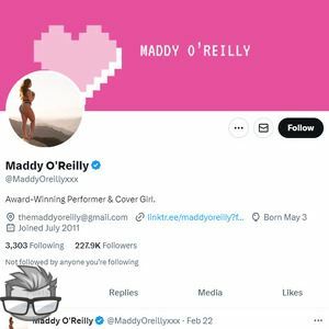 Maddy O'Reilly Twitter - twitter.comMaddyOreillyxxx