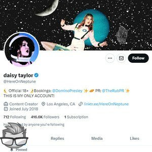 Daisy Taylor Twitter - twitter.comHereOnNeptune