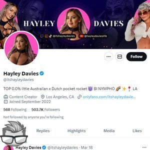 Hayley Davies Twitter - twitter.comItshayleydavies