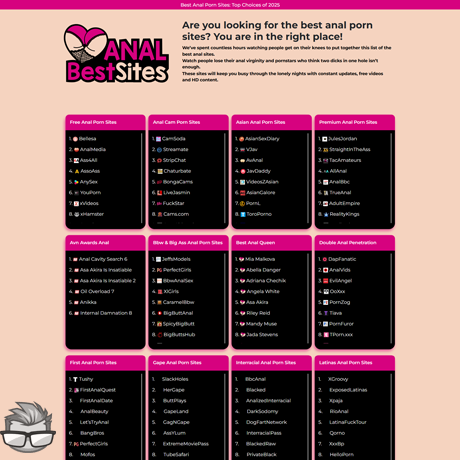 Anal Best Sites