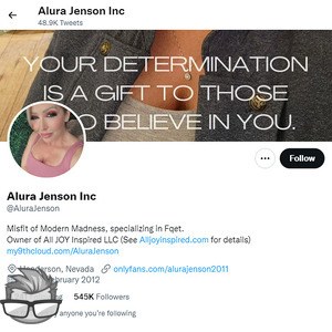 Alura Jenson - twitter.comalurajenson