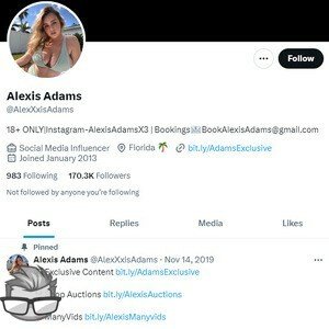 Alexis Adams Twitter - twitter.comalexxxisadams