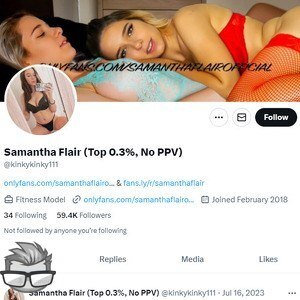 Samantha Flair Twitter - twitter.comkinkykinky111