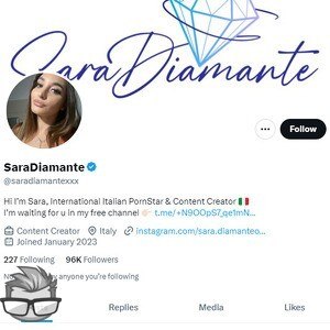 Sara Diamante Twitter - twitter.comsaradiamantexxx