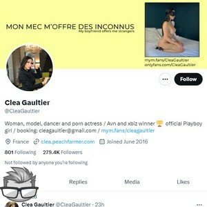 Clea Gaultier Twitter - twitter.comcleagaultier