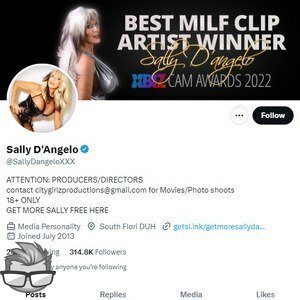 Sally D'Angelo Twitter - twitter.comSallyDangeloXXX