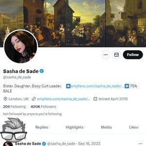 Sasha De Sade Twitter (TS) - twitter.comsasha_de_sade