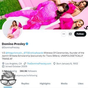 Domino Presley Twitter (TS) - twitter.comdominopresley