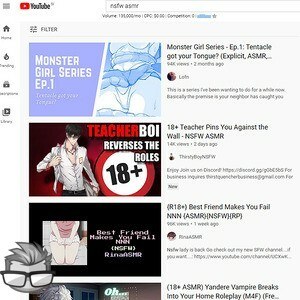 YouTube NSFW ASMR - youtube.comresults?search_query=nsfw+asmr