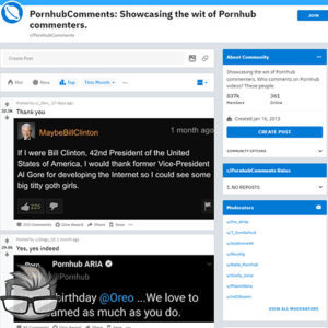 Reddit Pornhub Comments