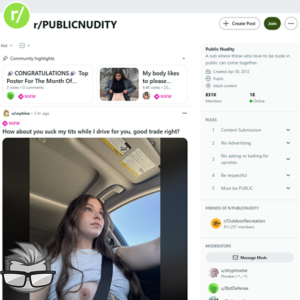 Reddit Public Nudity